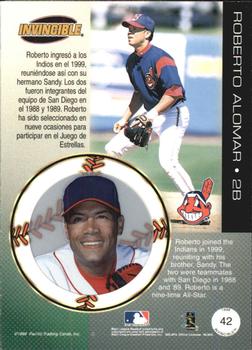 1999 Pacific Invincible - Opening Day #42 Roberto Alomar  Back
