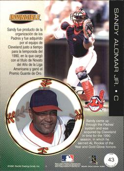 1999 Pacific Invincible - Opening Day #43 Sandy Alomar Jr.  Back