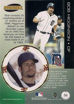 1999 Pacific Invincible - Opening Day #56 Bobby Higginson  Back
