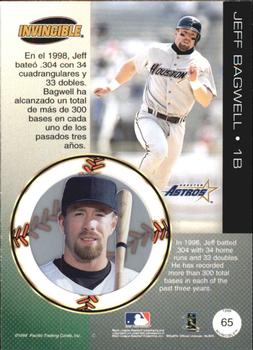 1999 Pacific Invincible - Opening Day #65 Jeff Bagwell  Back