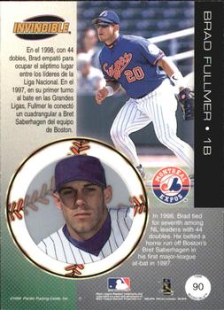 1999 Pacific Invincible - Opening Day #90 Brad Fullmer  Back