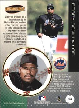 1999 Pacific Invincible - Opening Day #94 Bobby Bonilla  Back