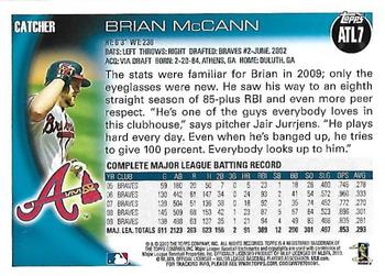 2010 Topps Atlanta Braves #ATL7 Brian McCann Back