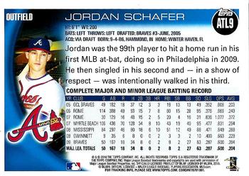 2010 Topps Atlanta Braves #ATL9 Jordan Schafer Back