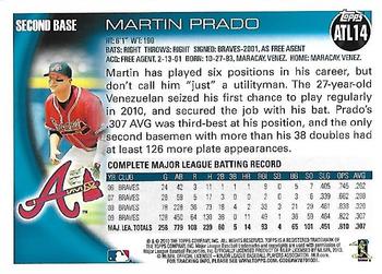 2010 Topps Atlanta Braves #ATL14 Martin Prado Back