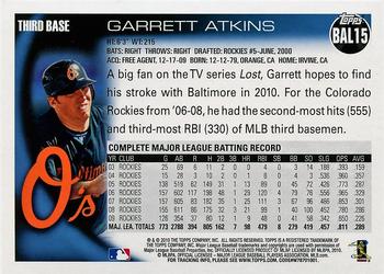 2010 Topps Baltimore Orioles #BAL15 Garrett Atkins Back