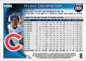 2010 Topps Chicago Cubs #CHC4 Ryan Dempster Back