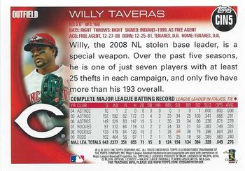 2010 Topps Cincinnati Reds #CIN5 Willy Taveras Back