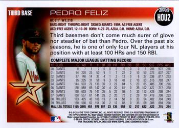 2010 Topps Houston Astros #HOU2 Pedro Feliz Back