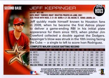 2010 Topps Houston Astros #HOU3 Jeff Keppinger Back