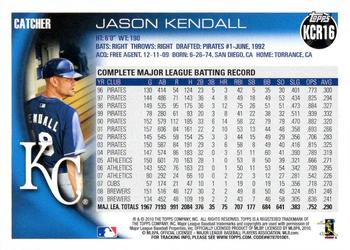 2010 Topps Kansas City Royals #KCR16 Jason Kendall Back