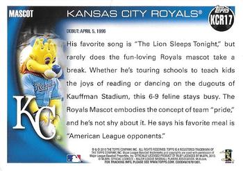 2010 Topps Kansas City Royals #KCR17 Sluggerrr Back