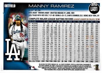 2010 Topps Los Angeles Dodgers #LAD1 Manny Ramirez Back