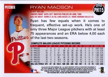 2010 Topps Philadelphia Phillies #PHI15 Ryan Madson Back