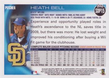 2010 Topps San Diego Padres #SDP15 Heath Bell Back