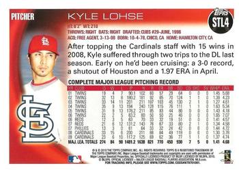 2010 Topps St. Louis Cardinals #STL4 Kyle Lohse Back