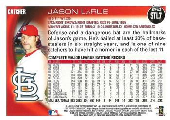 2010 Topps St. Louis Cardinals #STL7 Jason LaRue Back