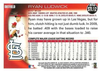 2010 Topps St. Louis Cardinals #STL12 Ryan Ludwick Back