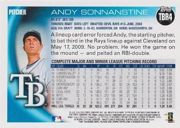 2010 Topps Tampa Bay Rays #TBR4 Andy Sonnanstine Back