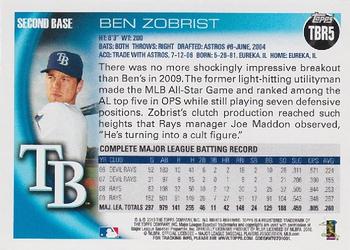 2010 Topps Tampa Bay Rays #TBR5 Ben Zobrist Back