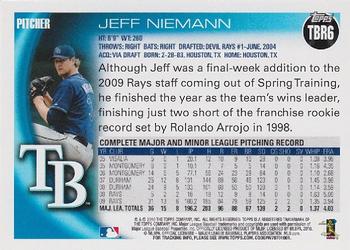 2010 Topps Tampa Bay Rays #TBR6 Jeff Niemann Back