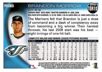 2010 Topps Toronto Blue Jays #TOR10 Brandon Morrow Back