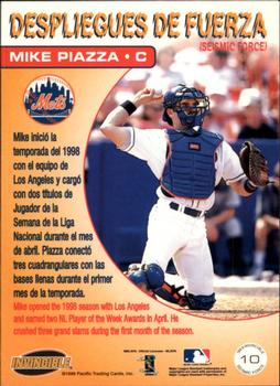 1999 Pacific Invincible - Seismic Force #10 Mike Piazza  Back