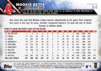 2016 Topps #84 Mookie Betts Back