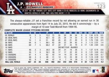 2016 Topps #123 J.P. Howell Back