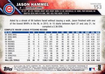2016 Topps #153 Jason Hammel Back