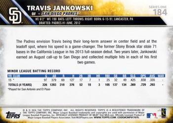 2016 Topps #184 Travis Jankowski Back
