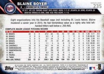 2016 Topps #235 Blaine Boyer Back