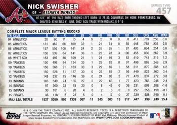2016 Topps #457 Nick Swisher Back