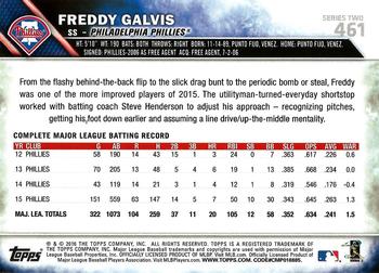 2016 Topps #461 Freddy Galvis Back