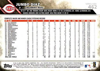 2016 Topps #462 Jumbo Diaz Back