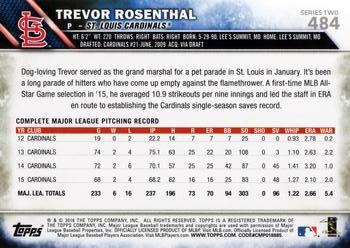 2016 Topps #484 Trevor Rosenthal Back
