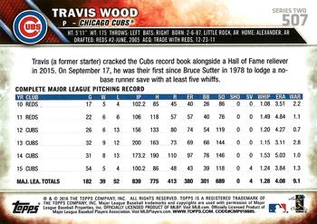 2016 Topps #507 Travis Wood Back