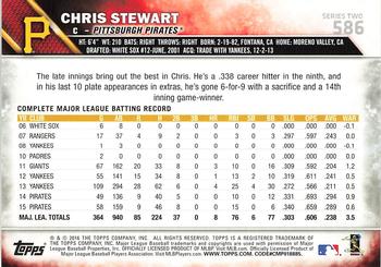2016 Topps #586 Chris Stewart Back