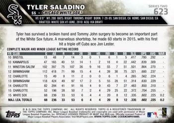 2016 Topps #623 Tyler Saladino Back