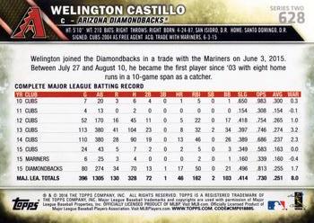 2016 Topps #628 Welington Castillo Back