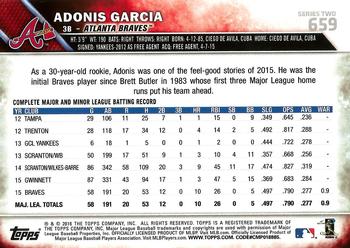2016 Topps #659 Adonis Garcia Back