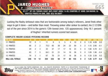 2016 Topps #665 Jared Hughes Back