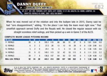 2016 Topps #682 Danny Duffy Back