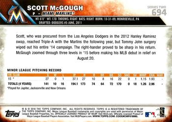 2016 Topps #694 Scott McGough Back