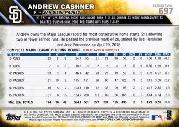 2016 Topps #697 Andrew Cashner Back