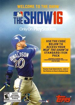 2016 Topps #NNO MLB The Show 16 Front