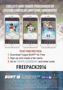 2016 Topps #NNO Rediscover - Free Pack 2016 Back