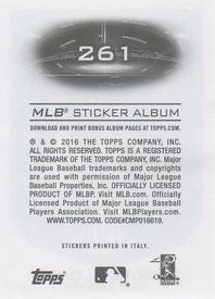 2016 Topps Stickers #261 Yonder Alonso Back