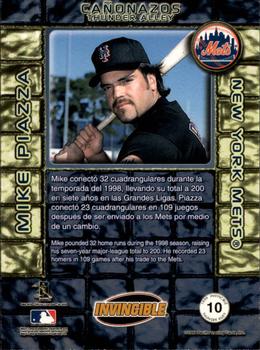 1999 Pacific Invincible - Thunder Alley #10 Mike Piazza  Back
