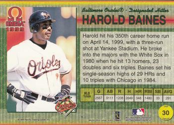 1999 Pacific Omega - Copper #30 Harold Baines  Back